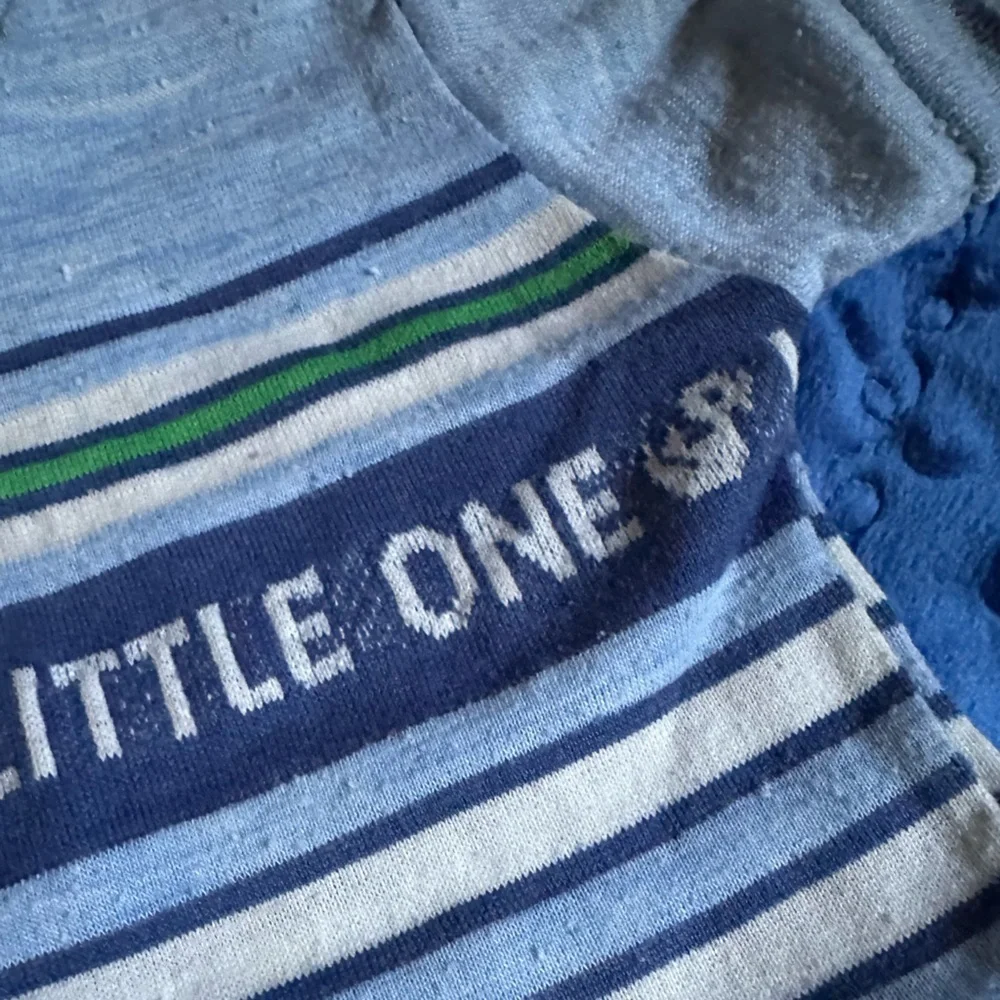 Health-tex 70’s Vintage Baby Blue Striped Soft Shirt and Shorts